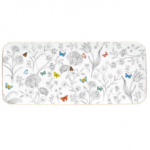 Marva Πιατέλα Πορσελάνινη Fleurs Pappilons 36x16cm