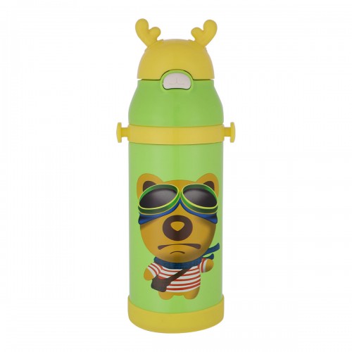 ESTIA ΘΕΡΜΟΣ ΠΑΙΔΙΚΟ ANIMALS ΑΝΟΞΕΙΔΩΤΟ 350ml BEAR GREEN