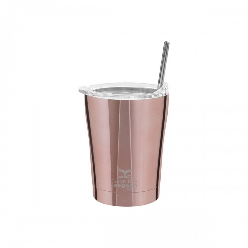 ESTIA ΘΕΡΜΟΣ COFFEE MUG SAVE THE AEGEAN 350ml ROSE GOLD