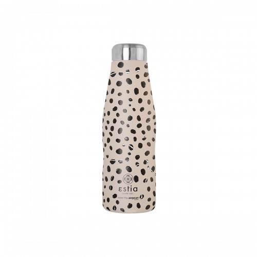 ESTIA ΘΕΡΜΟΣ TRAVEL FLASK SAVE THE AEGEAN 500ml LEOPARD TAUPE