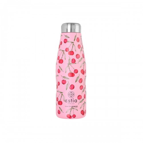 ESTIA ΘΕΡΜΟΣ TRAVEL FLASK SAVE THE AEGEAN 500ml CHERRY ROSE