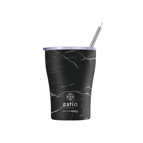 ESTIA ΘΕΡΜΟΣ COFFEE MUG SAVE THE AEGEAN 350ml PENTELICA BLACK