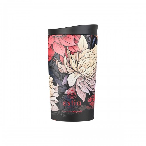 ESTIA ΘΕΡΜΟΣ TRAVEL MUG SAVE THE AEGEAN 350ml MIDNIGHT BLOSSOM