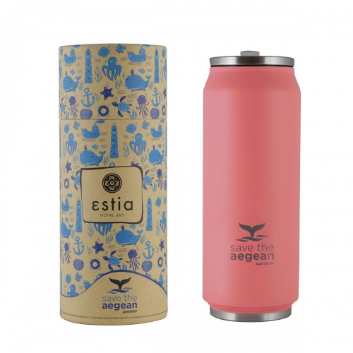 ESTIA ΘΕΡΜΟΣ TRAVEL CUP SAVE THE AEGEAN 500ml FUSION CORAL