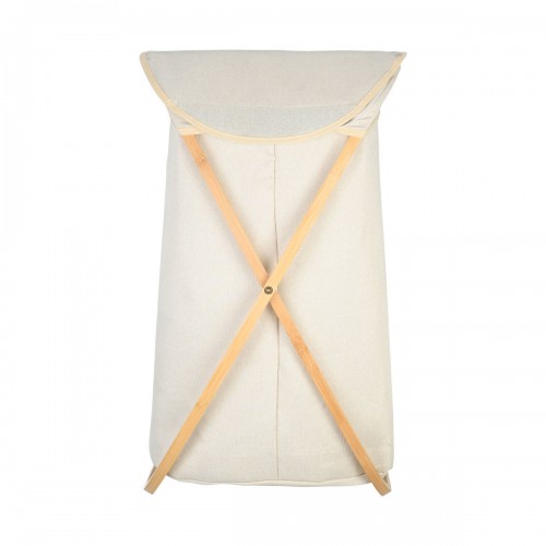 ESTIA ΚΑΛΑΘΙ ΑΠΛΥΤΩΝ BAMBOO ESSENTIALS 40x40x70cm ΜΕ ΘΗΚΗ ΠΟΛΥΕΣΤΕΡΑ ΠΤΥΣΣΟΜΕΝΟ ΜΠΕΖ