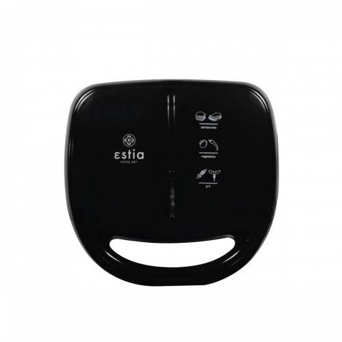 ESTIA ΤΟΣΤΙΕΡΑ BLACK & INOX 2 ΘΕΣΕΩΝ 850w ΜΕ ΑΠΟΣΠΩΜΕΝΕΣ ΑΝΤΙΚΟΛΛΗΤΙΚΕΣ ΠΛΑΚΕΣ