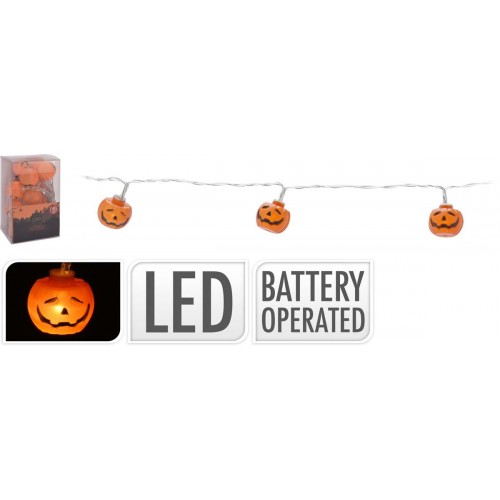 JΚ Home Décor - Λαμπάκια Κολοκύθα 12LED BO 10cm