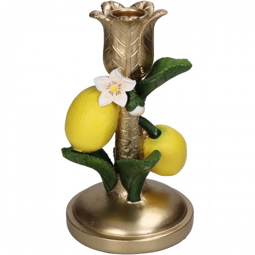 JΚ Home Décor - Κηροπήγιο Lemon Tree Πολυρεζίν 10x10x17.5cm