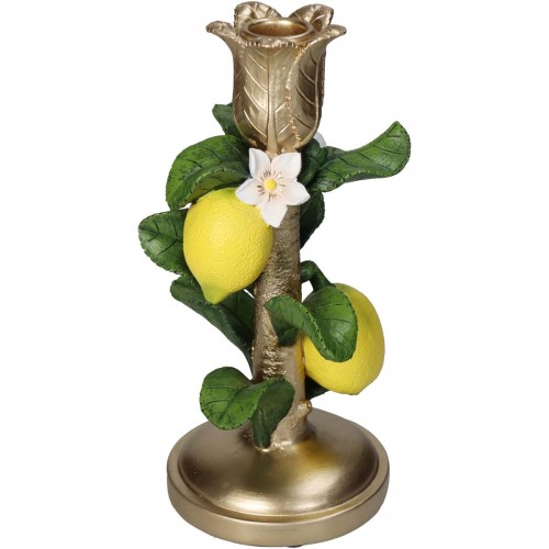 JΚ Home Décor - Κηροπήγιο Lemon Tree Πολυρεζίν 11x10.5x21.5cm