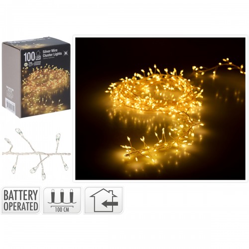 JΚ Home Décor - Λαμπάκια Cluster Silverwire WW 100LED