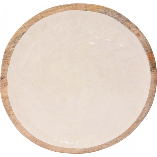 JK Home Décor - Πιάτο Mango Wood Φυσικό 25cm