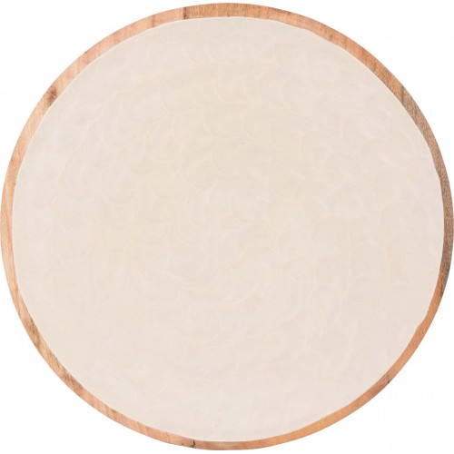 JK Home Décor - Πιάτο Mango Wood Φυσικό 30cm