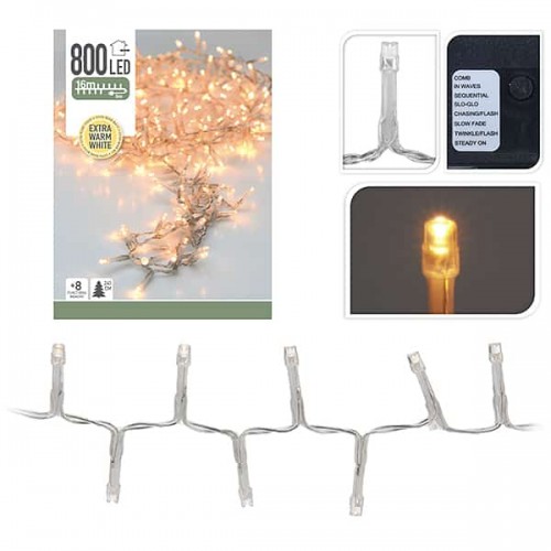 JΚ Home Décor - Λαμπάκια Microcluster Διάφανο ΕWW 800LED