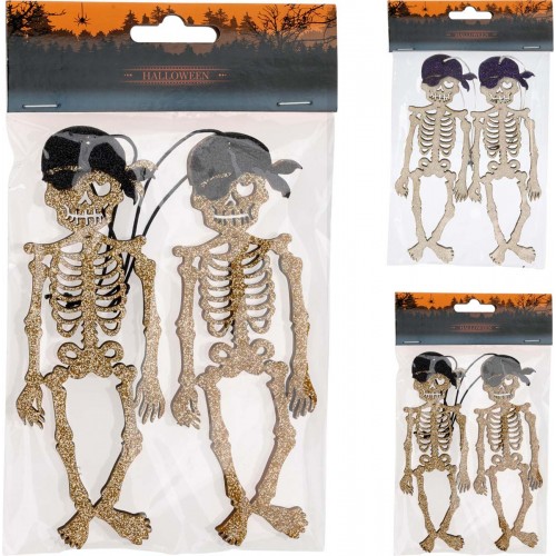 JΚ Home Décor - Σκελετοί Κρεμαστοί Halloween 15cm 2Σχδ