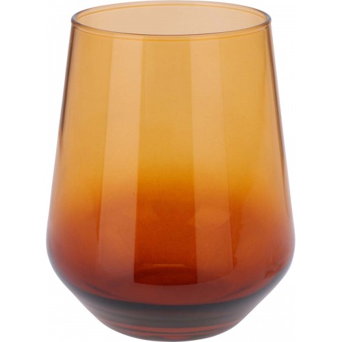 JΚ Home Décor - Amber Ποτήρι Γυάλινο Amber 7x11cm 425ml