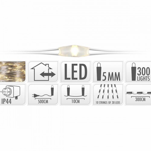 JΚ Home Décor - Silverwire 300LED WW Bροχή Εσωτερικού Χώρου IP44