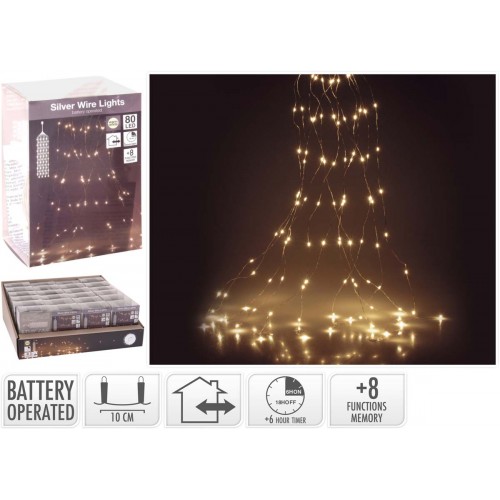 JΚ Home Décor - Λαμπάκια Βροχή Silverwire 80LED BO