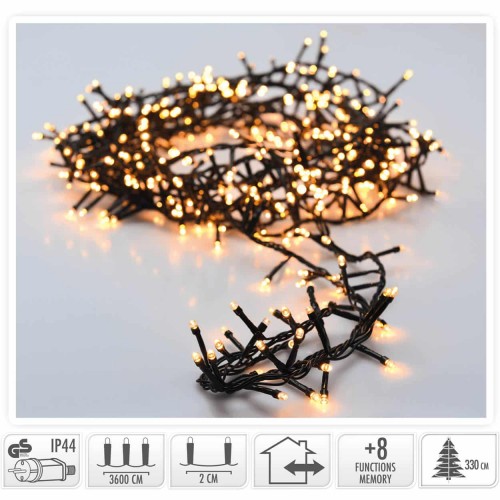 JΚ Home Décor - Λαμπάκια Microcluster ΕWW 1800LED