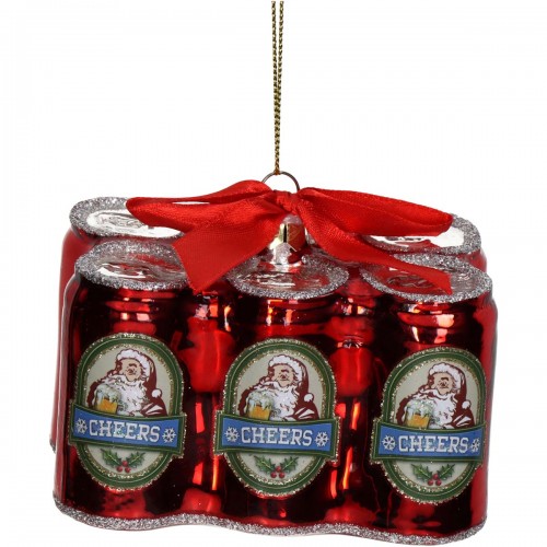 JΚ Home Décor - Στολίδι Beer Γυάλινο Κόκκινο 8.9cm