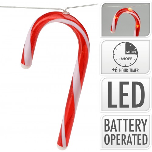 JΚ Home Décor - Λαμπάκια Candy Cane WW 28LED 140cm