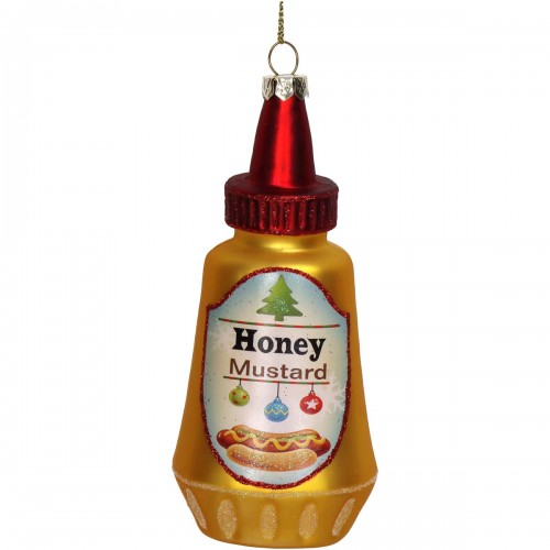 JΚ Home Décor - Στολίδι Honey Mustard Γυάλινο Κίτρινο 13.3cm