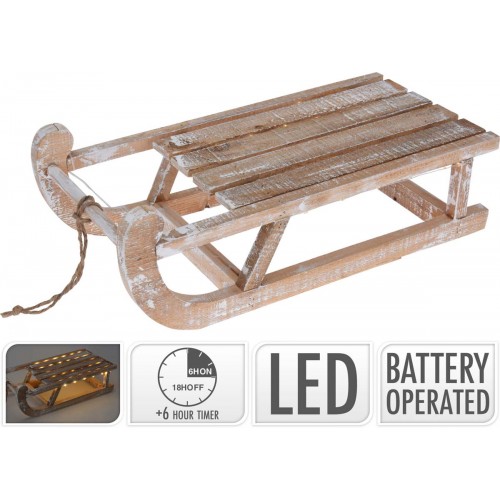 JΚ Home Décor - Έλκηθρo με LED 50x24x16.5cm