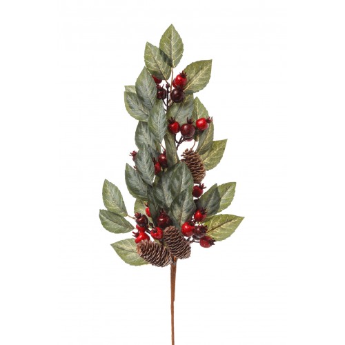 JΚ Home Décor - Κλαδί Eucalyptus & Berries 70cm