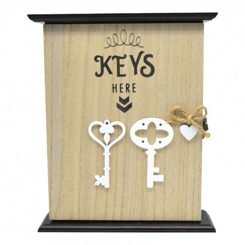 ΚΛΕΙΔΟΘΗΚΗ ΞΥΛΙΝΗ ΣΕ ΦΥΣΙΚΟ ΧΡΩΜΑ KEYS HERE 20x6x24εκ. ANKOR