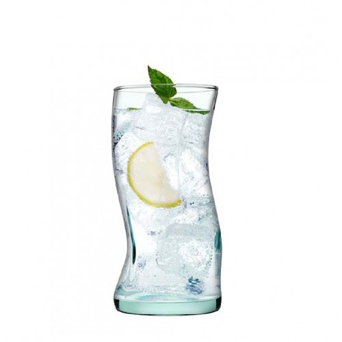 AMORF LONG DRINK 440CC H: 15 D: 7CM MADE OF RECYCLED GLASS P/840 GB4.OB24 4Τεμ.