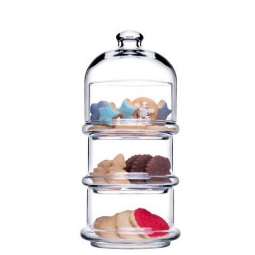 VILLA PATISSERIE 3PLE PLATE-DOME 3x505CC 26CM PLT/162 GB1.OB6.