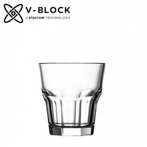 V-BLOCK CASABLANCA WHISKY TEMPERED 265CC 9.15CM P/1080 GB6.OB24. 6Τεμ.