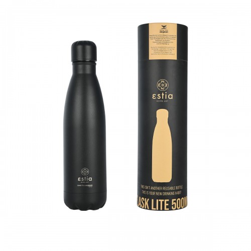 ESTIA ΘΕΡΜΟΣ FLASK LITE SAVE THE AEGEAN 500ml MATTE BLACK