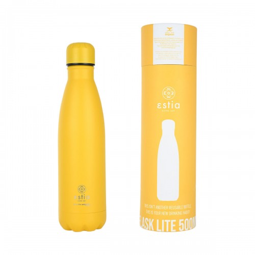 ESTIA ΘΕΡΜΟΣ FLASK LITE SAVE THE AEGEAN 500ml PINEAPPLE YELLOW