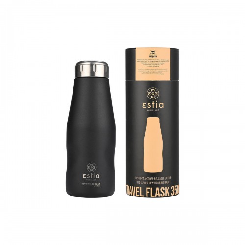 ESTIA ΘΕΡΜΟΣ TRAVEL FLASK SAVE THE AEGEAN 350ml MIDNIGHT BLACK