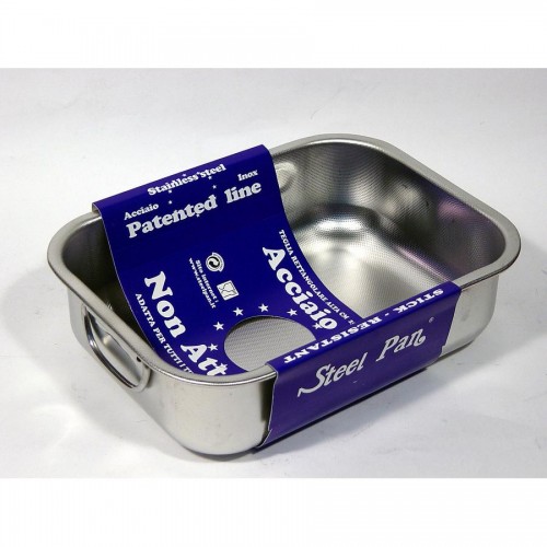 ΤΑΨΙ ΟΡΘΟΓΩΝΙΟ 35x26cm 11162 18/10 PATENTED - STEEL PAN